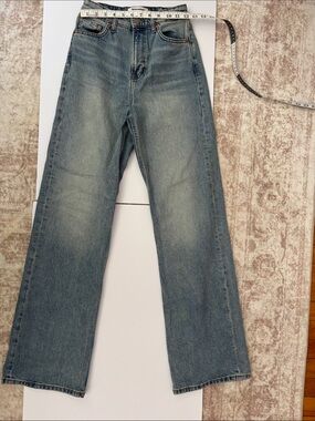 Reformation Light Blue Wide Leg Jeans